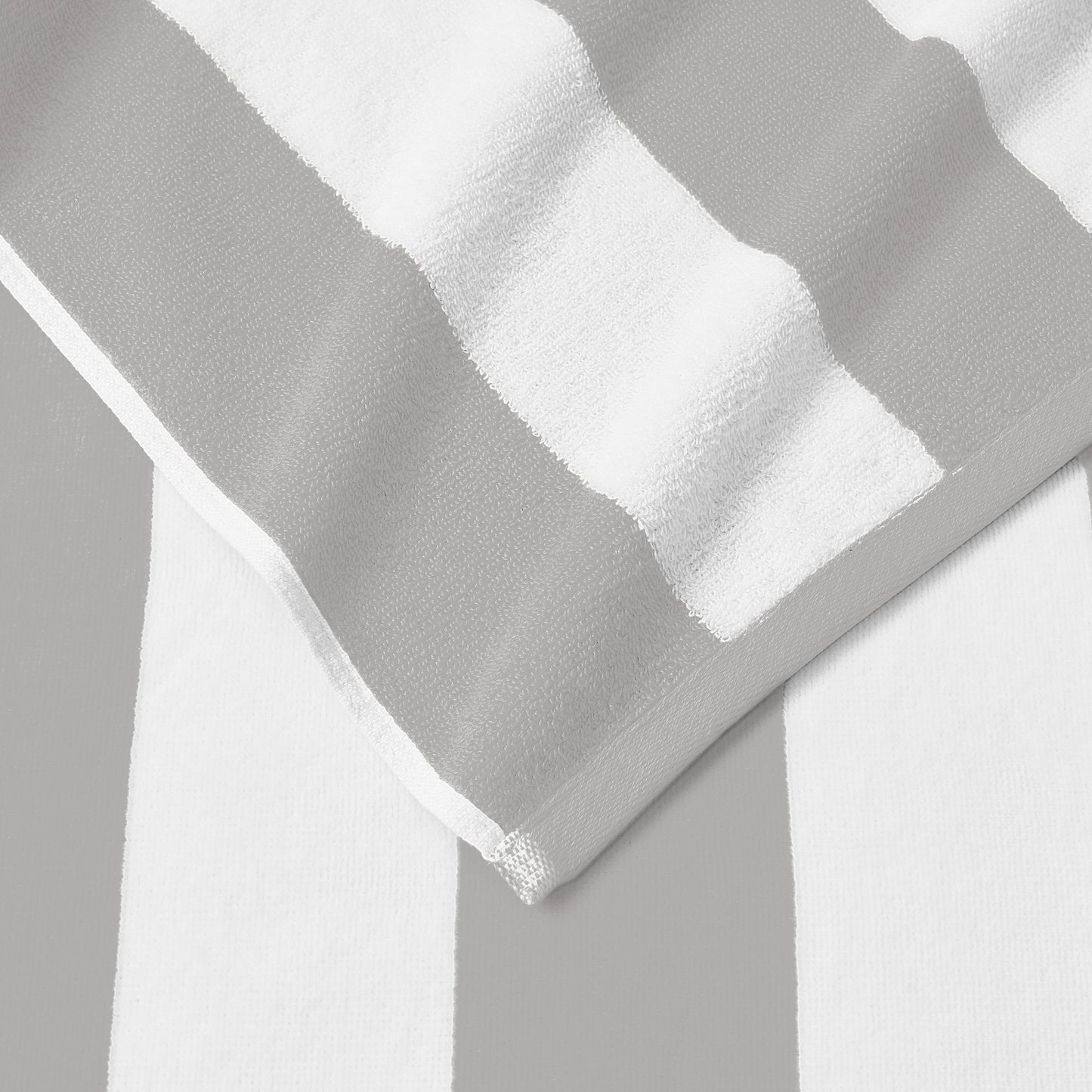 Cotton And Velour Cabana Stripe Beach Towel