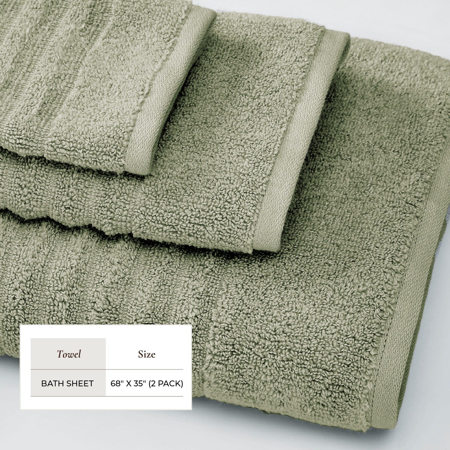 Luxury Combed Cotton and Ribbed Bath Towels