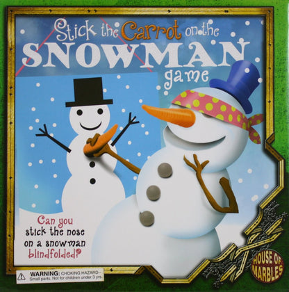 Juego navideño de House of Marbles: ¡Pega la zanahoria al muñeco de nieve!