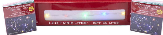 50-Light Battery-Operated LED Fairie Light Set - Multicolor