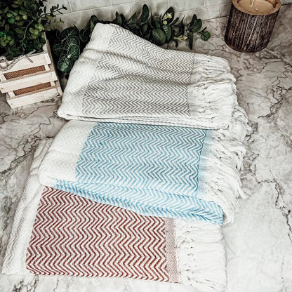 Chevron Towel 200 GSM Turkish Cotton Oversized