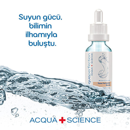 Acqua Perfection Skin Tone Correction Serum Alpha Arbutin in blue dropper bottle Beauty Care Bag on Tampa Home & Garden Store