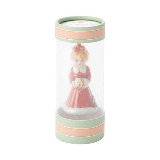 Growing Up Girl Ornament - Brunette Age 4 - Tampa Home & Garden Store