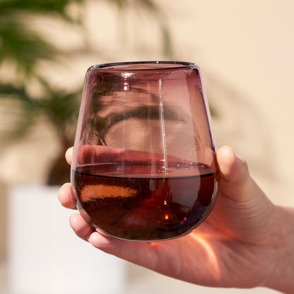 Set of Two Segunda Vida Stemless Wine Glasses