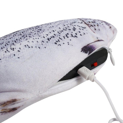 Electric plush cat toy 3D fish with USB charging, realistic speckled fish on Tampa Home & Garden Store