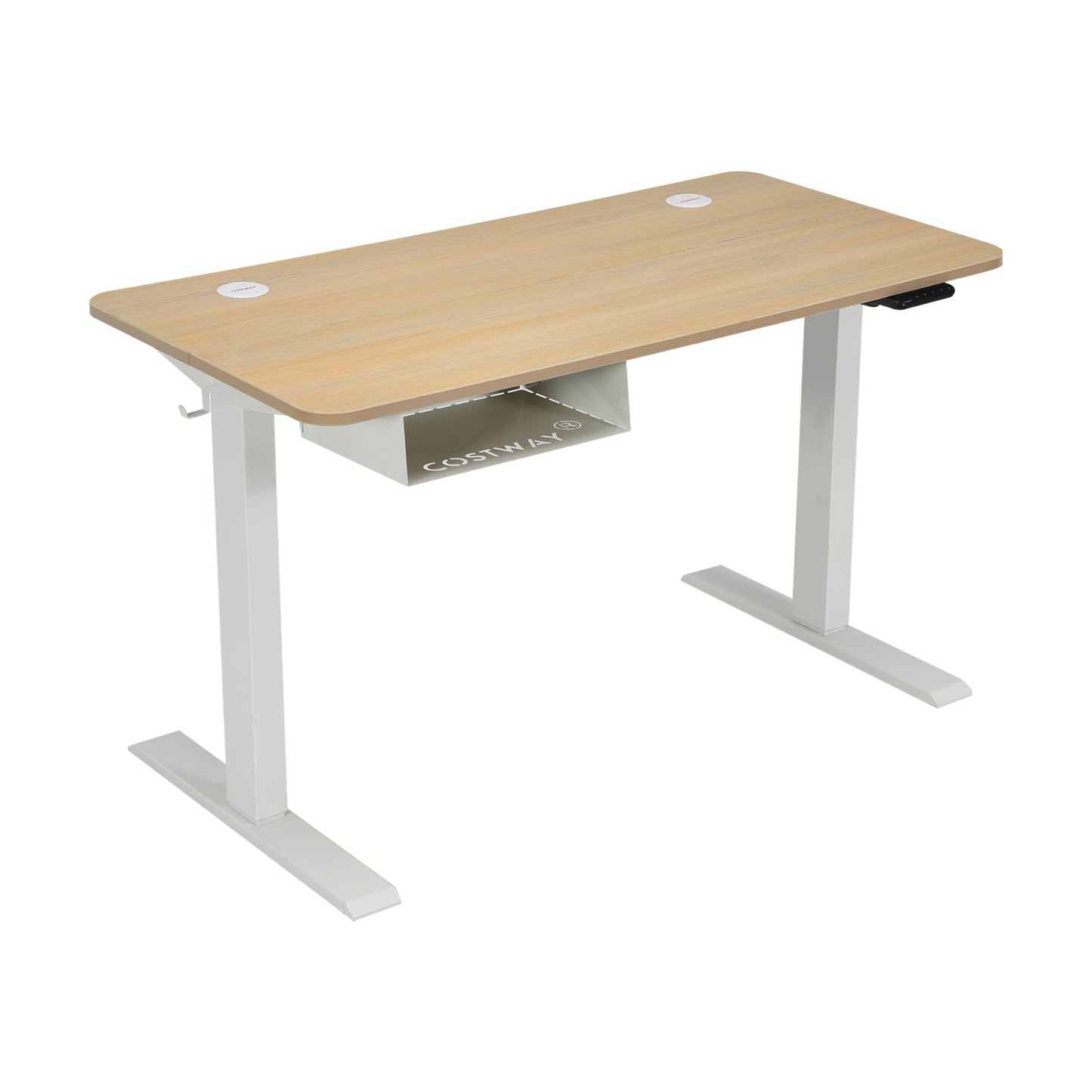 Escritorio eléctrico regulable de 48 pulgadas con panel de control y puerto USB - Beige