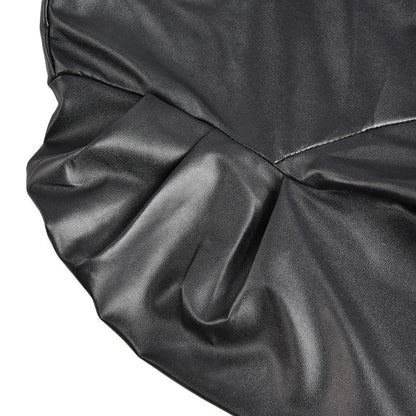 Stevvex women's PU leather jacket long-sleeve black knot detail on Tampa Home & Garden Store