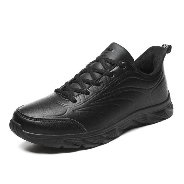 Stevvex black winter waterproof boot sneakers with non-slip sole breathable walking shoe on Tampa Home & Garden Store