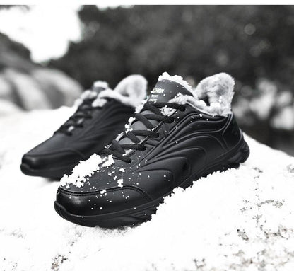 Stevvex black winter waterproof snow boots with plush fur lining and non-slip rubber sole on Tampa Home & Garden Store