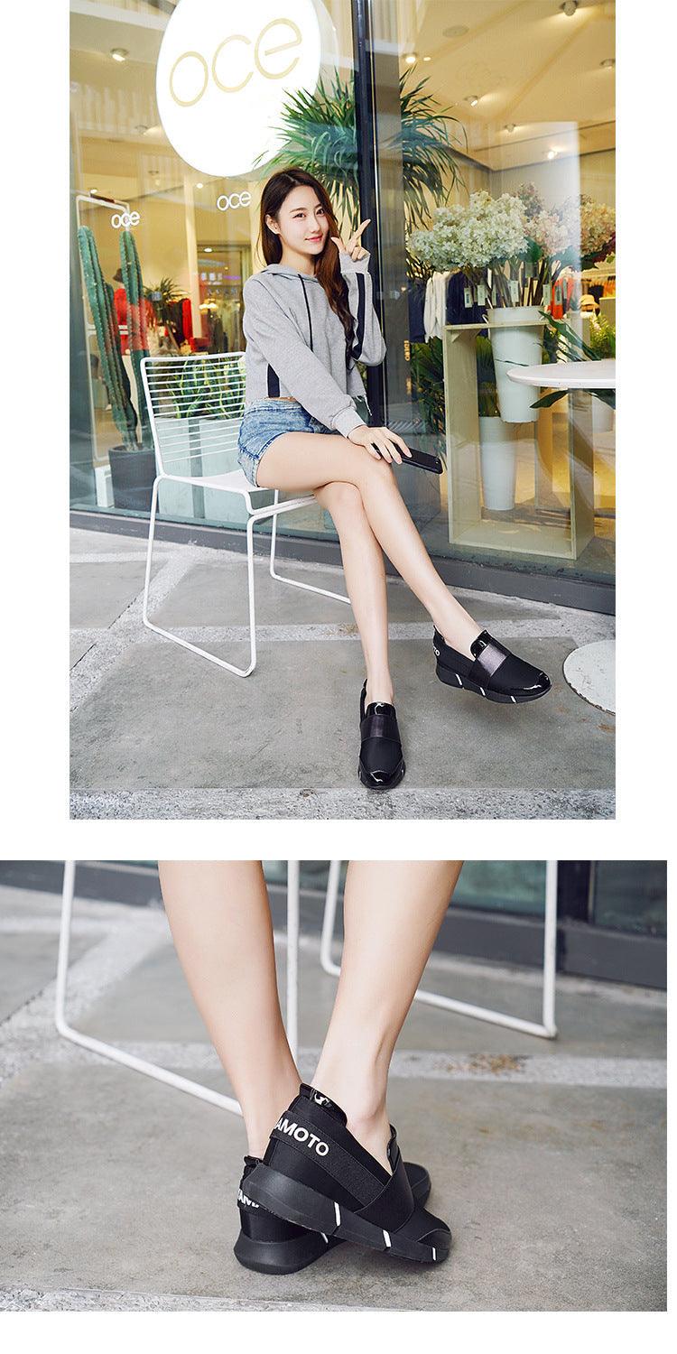 Stevvex black slip-on sneakers with thick sole for lightweight casual walking women on Tampa Home & Garden Store