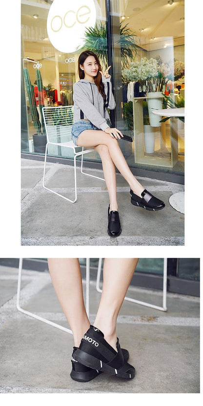 Stevvex black slip-on sneakers with thick sole for lightweight casual walking women on Tampa Home & Garden Store