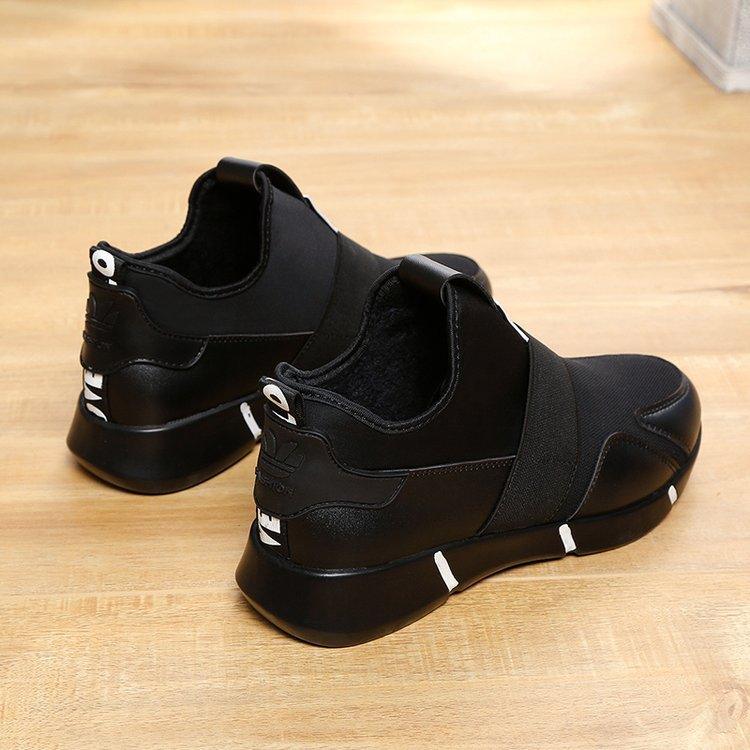 Stevvex black women's sneakers slip-on with elastic strap, mesh upper, vulcanized sole on Tampa Home & Garden Store