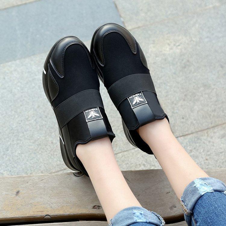 Elegant Black Stevvex Women Sneakers with breathable mesh Velcro strap on Tampa Home & Garden Store