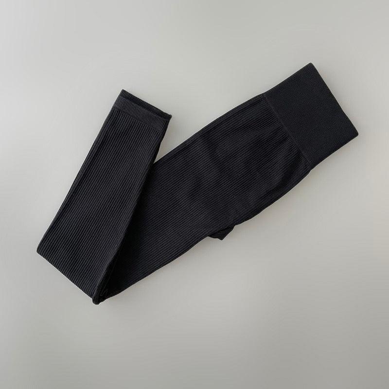 Stevvex blue high-waisted leggings seamless gym pants for training on Tampa Home & Garden Store
