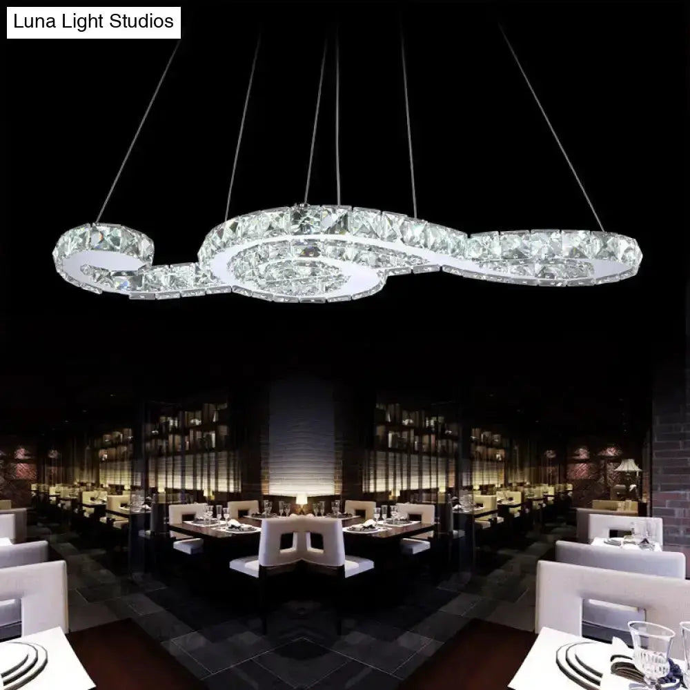 Elegant crystal musical note pendant light by Decorbites, chandelier for dining area on Tampa Home & Garden Store