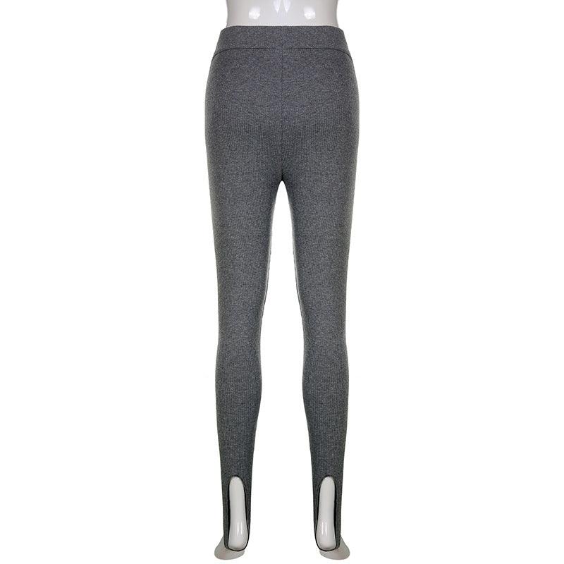 Stevvex high waist cotton fitness leggings in gray heather, seamless push-up workout pants on Tampa Home & Garden Store