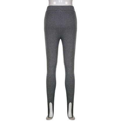 Stevvex high waist cotton fitness leggings in gray heather, seamless push-up workout pants on Tampa Home & Garden Store