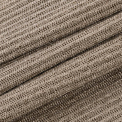 Stevvex seamless leggings fabric close-up in beige-brown ribbed cotton knit texture on Tampa Home & Garden Store