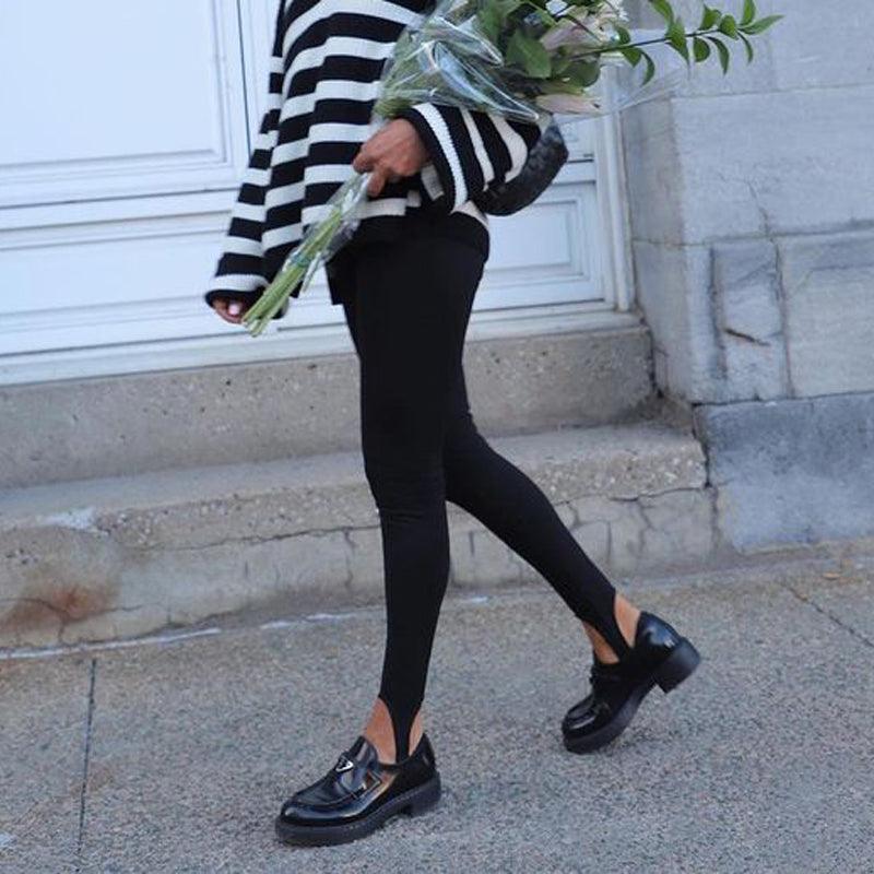 Stevvex seamless high-waist black cotton leggings, breathable skinny workout pants on Tampa Home & Garden Store