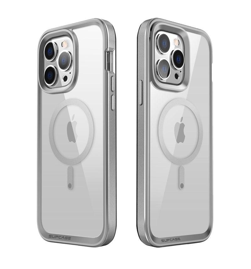 Stevvex iPhone 14 Pro Max case with clear back, slim metallic frame, built-in screen protector on Tampa Home & Garden Store