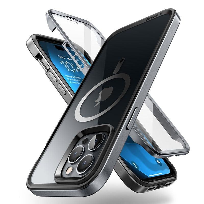 Stevvex iPhone 14 Pro Max clear case with built-in screen protector, slim shockproof frame on Tampa Home & Garden Store