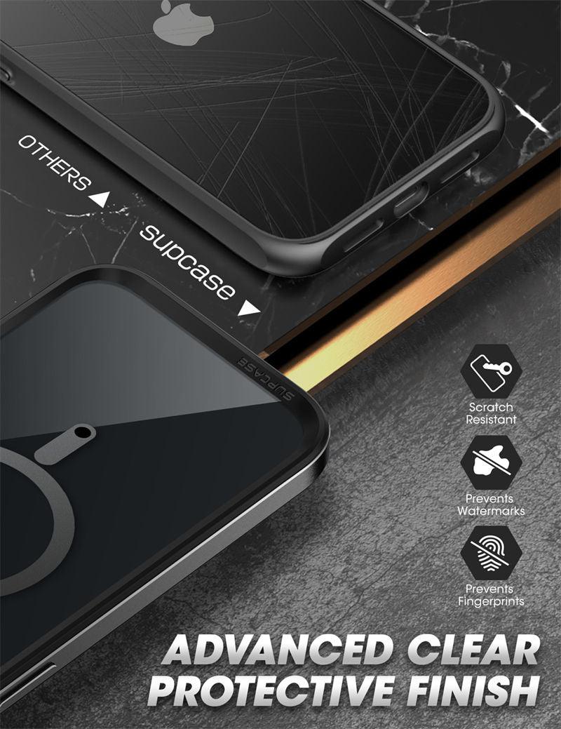 Stevvex iPhone 14 Pro Max case, clear frame with built in screen protector, shockproof on Tampa Home & Garden Store
