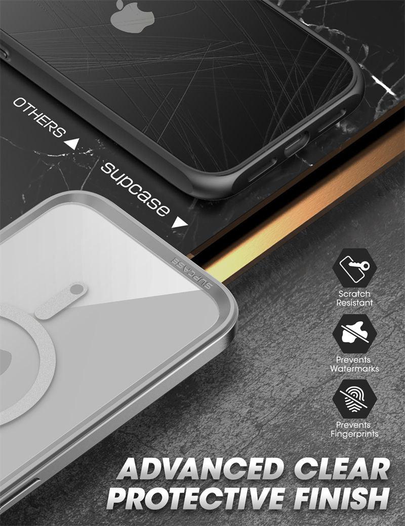 Stevvex clear protective case for iPhone 14 Pro Max with built-in screen protector on Tampa Home & Garden Store