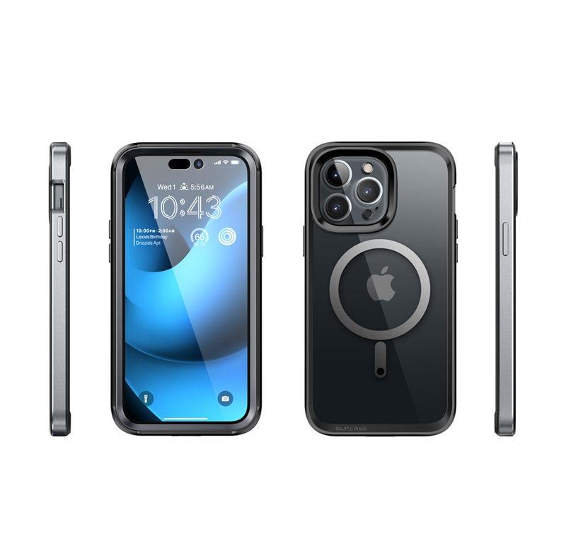 Stevvex clear iPhone 14 Pro Max case with slim frame and built-in screen protector on Tampa Home & Garden Store