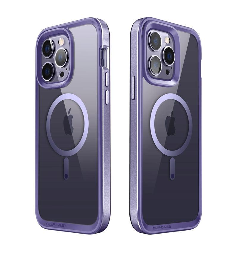 Stevvex iPhone 14 Pro Max cases, 2 purple slim-frame units with clear backs and MagSafe on Tampa Home & Garden Store
