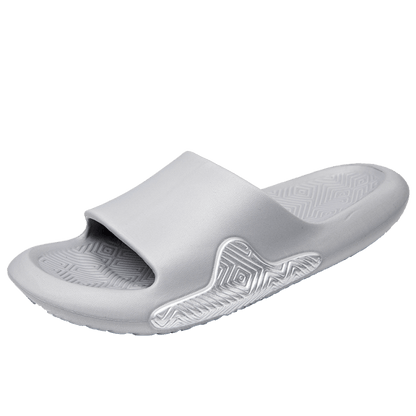 Stevvex grey EVA slide slippers with textured footbed and non-slip sole on Tampa Home & Garden Store