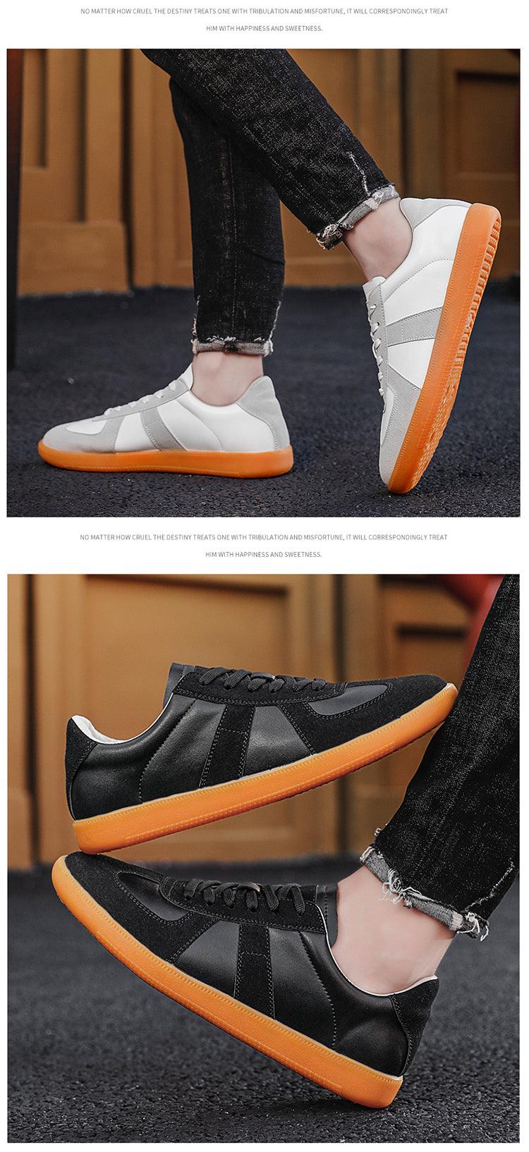 Stevvex men's sneakers white gray upper lace-up lightweight casual walking shoes orange sole on Tampa Home & Garden Store
Stevvex men's sneakers black color-block upper gray panels lace-up orange sole on Tampa Home & Garden Store