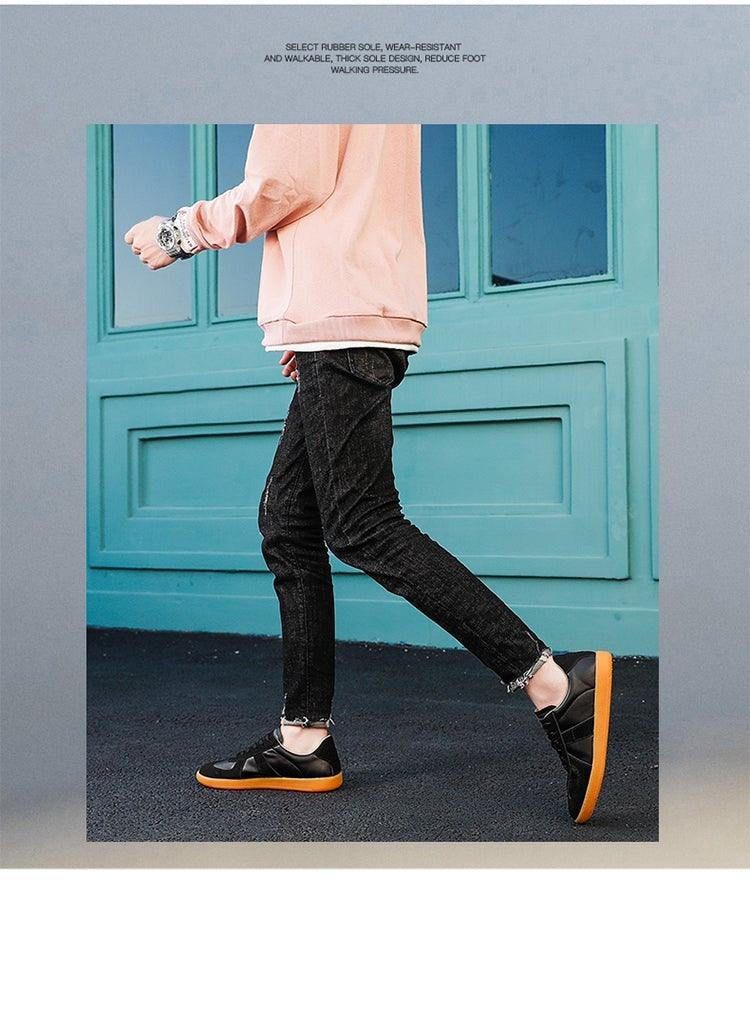 Stevvex ST85SH2322NDK sneakers black with orange gum sole on Tampa Home & Garden Store