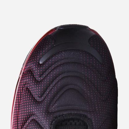 Stevvex men's running sneakers toe close-up in dark purple breathable mesh with wavy overlays on Tampa Home & Garden Store