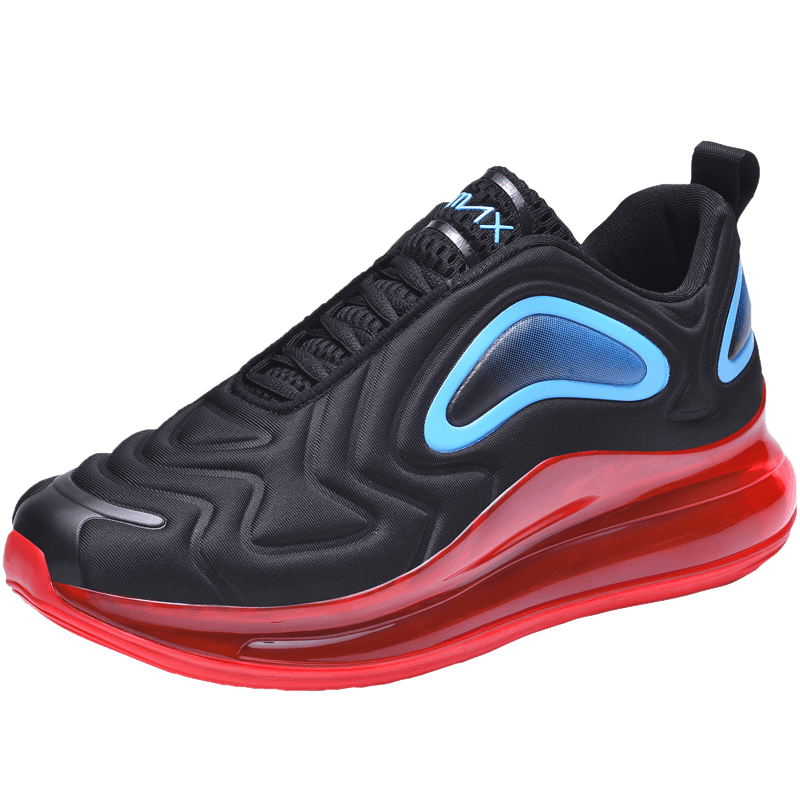 Stevvex men's running sneakers with breathable mesh and red air-cushioned sole on Tampa Home & Garden Store