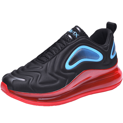 Stevvex men's running sneakers with breathable mesh and red air-cushioned sole on Tampa Home & Garden Store
