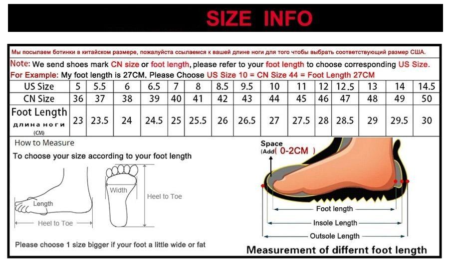 Men's black Stevvex garden clogs size info chart with US/CN sizes and foot-lengths on Tampa Home & Garden Store