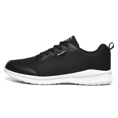 Stevvex men's sneakers ST85SH3255GHR, black mesh breathable running shoes with white sole on Tampa Home & Garden Store