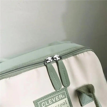 Stevvex mint nylon school backpack with dual zippers and Clever patch label on Tampa Home & Garden Store