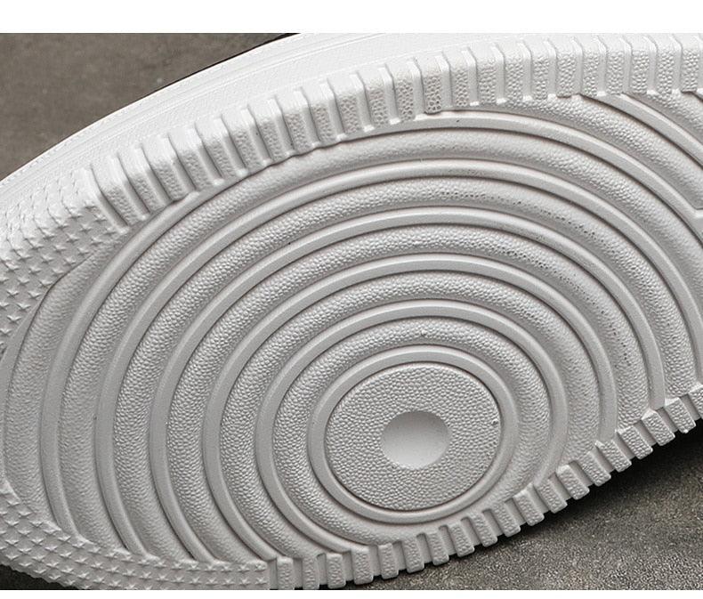Stevvex sneakers outsole white rubber with concentric circular tread pattern on Tampa Home & Garden Store