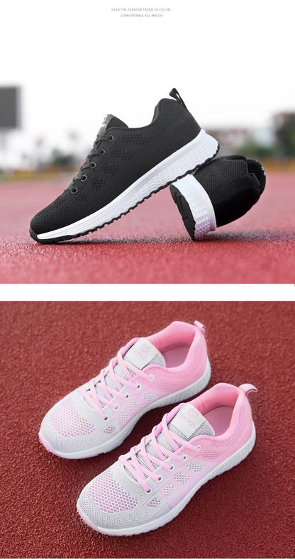 Stevvex Sneakers black mesh and pink white mesh lightweight breathable tennis shoes on Tampa Home & Garden Store