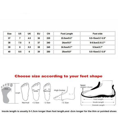 Stevvex sandals size chart with US/UK/EU/CN sizes and foot length/width diagrams on Tampa Home & Garden Store