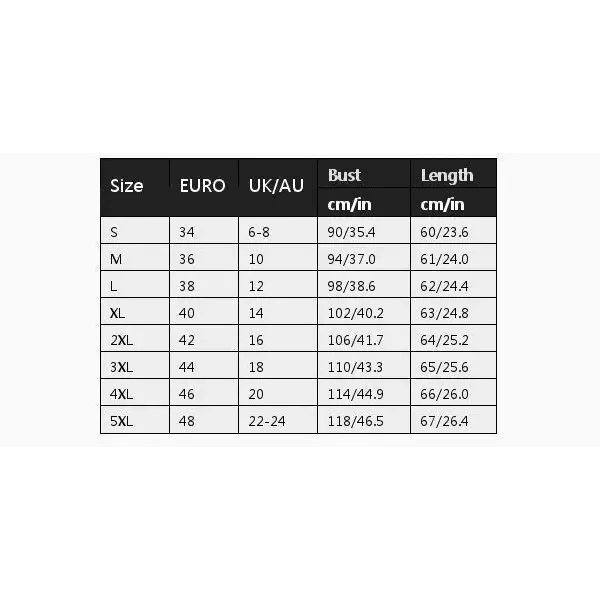 Stevvex blazer ST93312LMN size chart with EU/UK/AU conversions and bust/length by size S-5XL on Tampa Home & Garden Store