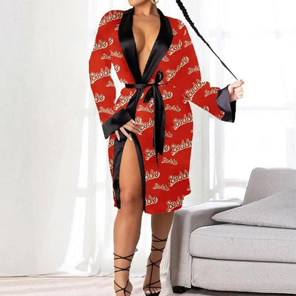 Elegant Women Long And Soft Indoor Bathrobe