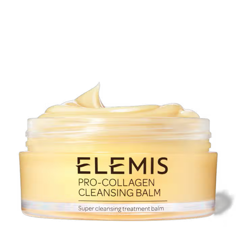 Elemis Pro-Collagen Cleansing Balm 100g jar with pale yellow balm, Nava Beauty on Tampa Home & Garden Store