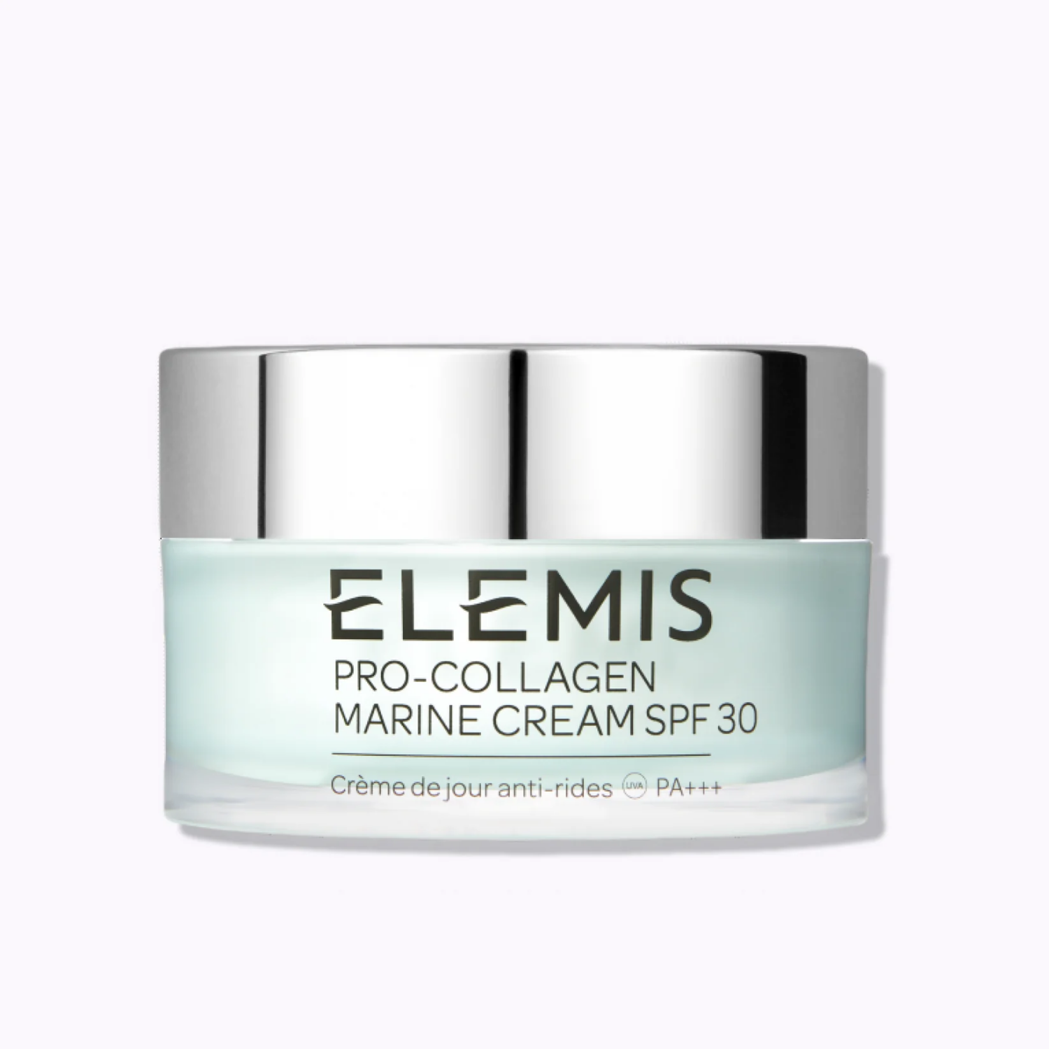 Elemis Pro-Collagen Marine Cream SPF 30 jar with silver lid pale mint container 50 ml on Tampa Home & Garden Store