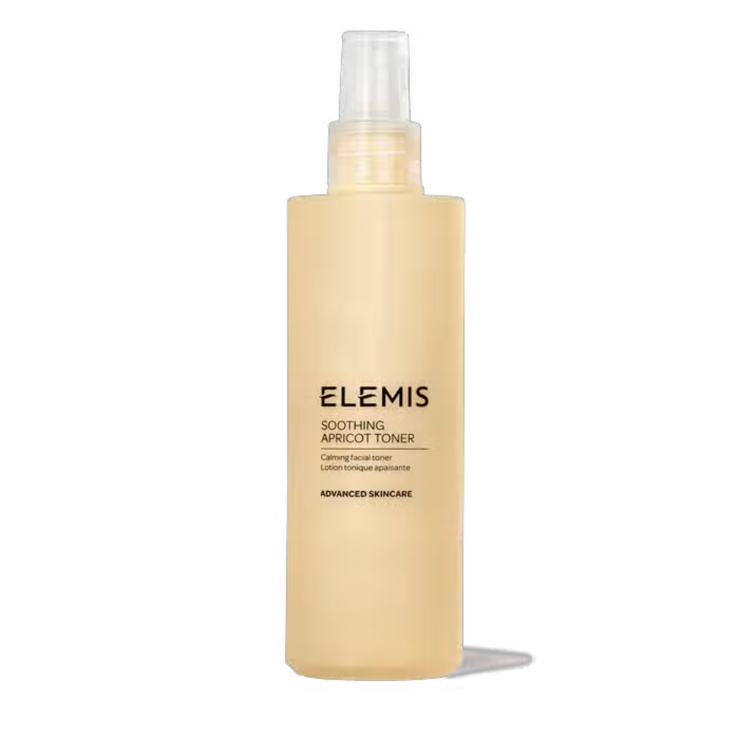 Elemis Soothing Apricot Toner bottle, beige 200ml with clear spray pump on Tampa Home & Garden Store