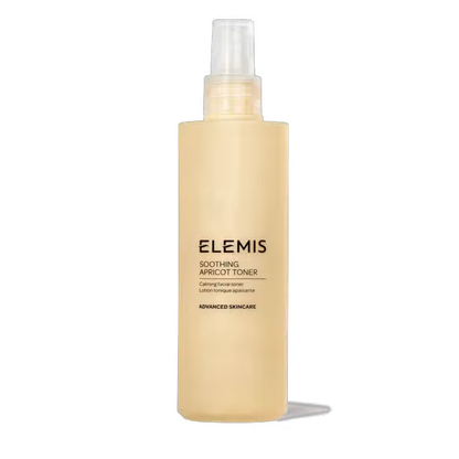 Elemis Soothing Apricot Toner bottle, beige 200ml with clear spray pump on Tampa Home & Garden Store