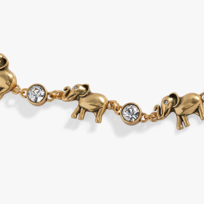 Elephant Crystal Bolo Bracelet by ALEX AND ANI with crystal circles and elephant charms on Tampa Home & Garden Store