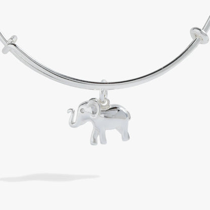 Lucky Elephant Charm Bangle for Good Luck