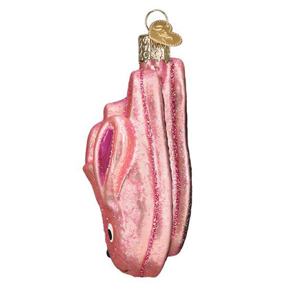 Adorno de cristal con forma de pantuflas de conejito